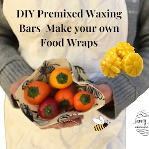 DIY Beeswax Wrap | Pine Resin | DIY kit | Zero Waste Kit | Pre Mixed Beeswax bar to Make Reusable Food Wraps | Eco friendly kitchen Covers