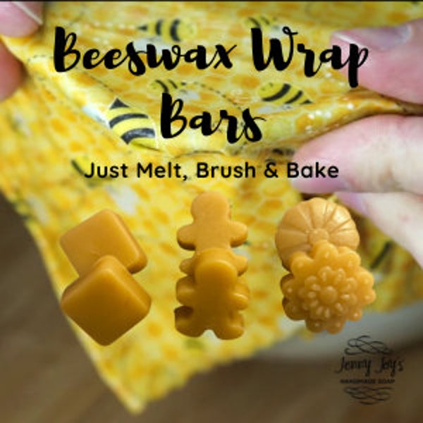 DIY Beeswax Wrap kit with Pine Resin | Zero waste Pre Mixed waxing bar to Make Reusable Food Wrap | Food Storage Covers for Bread Proofing