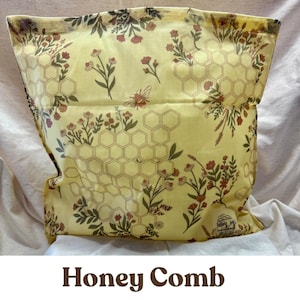 Reusable Beeswax Bread Bag 16"x16" XL | Sourdough Bread Storage | Organic Cotton| Made in USA | Bread Baker Gift | Plastic Free | Handmade Honey Comb