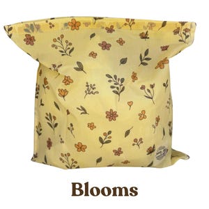 Reusable Beeswax Bread Bag 16"x16" XL | Sourdough Bread Storage | Organic Cotton| Made in USA | Bread Baker Gift | Plastic Free | Handmade Blooms