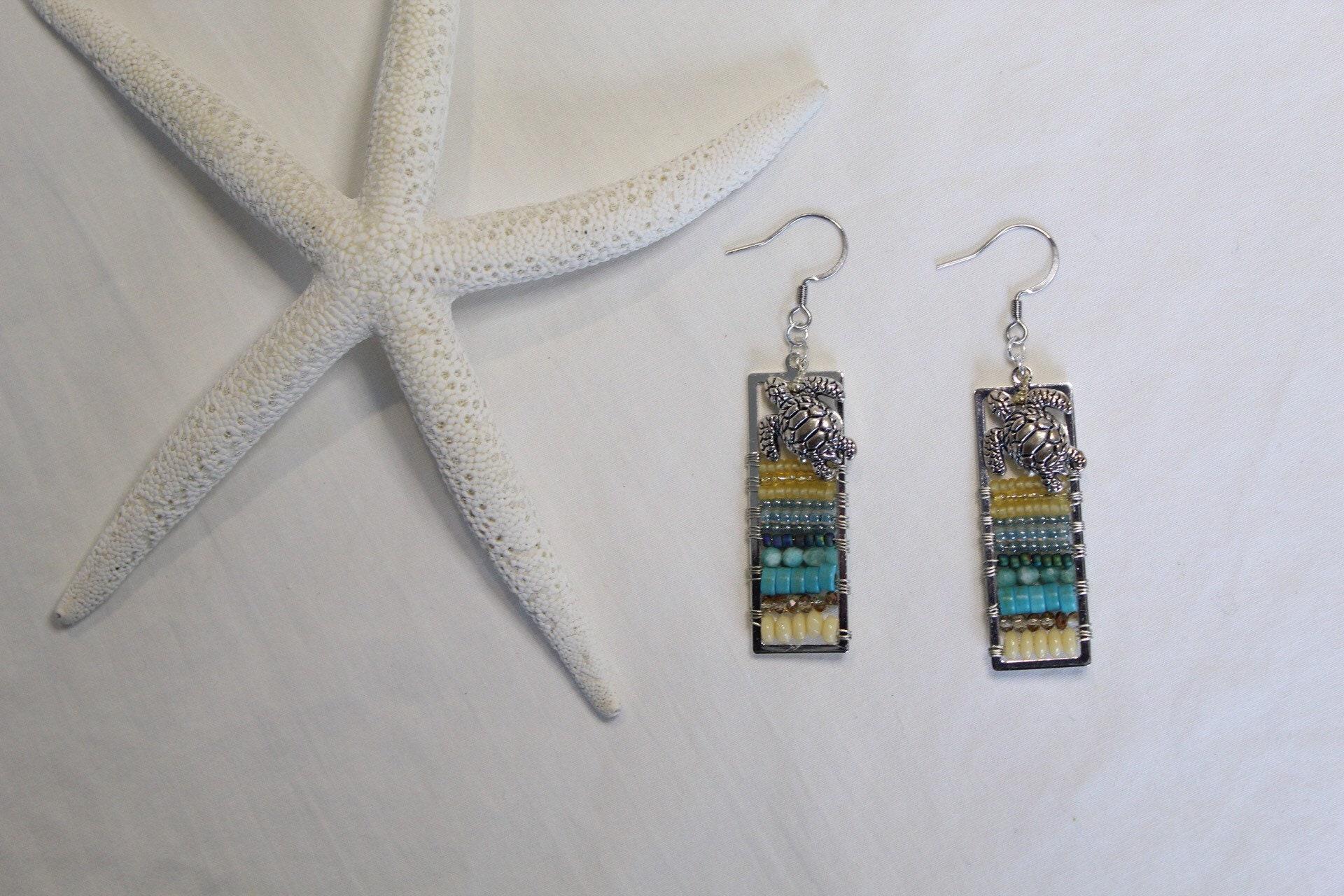 Beach Earrings Beach Jewelry Tropical Earrings Handmade Etsy