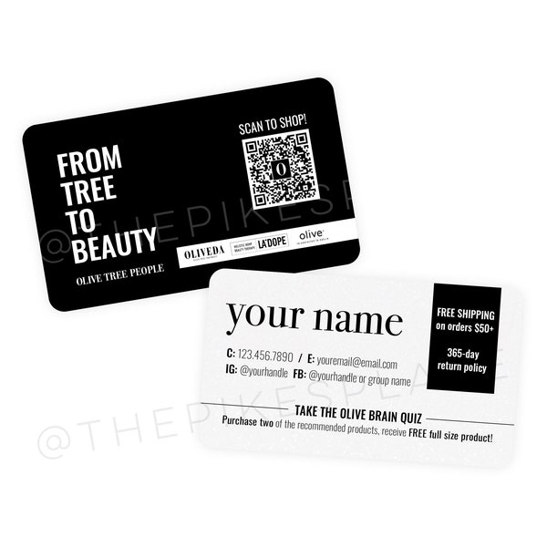Olive Tree People Business Cards - Pearl Finish