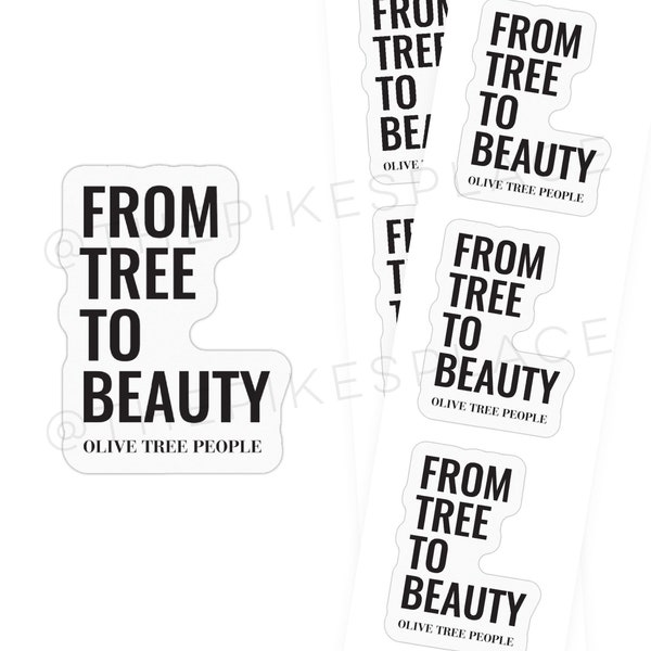 Set of 20 - Olive Tree People From Tree to Beauty 1.5" x 2" stickers