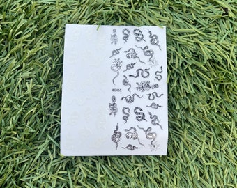 2022 Snake nail stickers / decals / designs