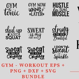 Fitness Citaten, Gym Citaten, Fitness Spreuken, Gym Gezegden Dxf, Png, Svg, Eps