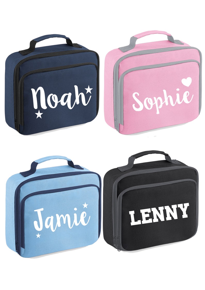 Personalised Childs Lunch Cooler Bag Kids Insulated School Dinner Box BPA Free Back To School image 10