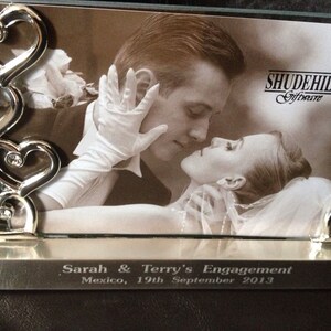 Personalised Silver Engraved Photo Frame – Anniversary Wedding Gift Idea