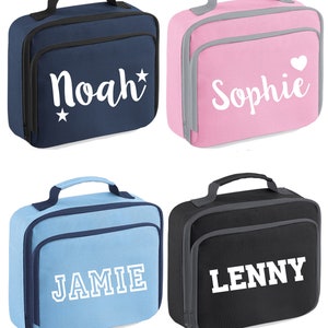 Personalised Childs Lunch Cooler Bag Kids Insulated School Dinner Box BPA Free Back To School image 1