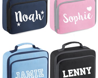 Personalised Childs Lunch Cooler Bag Kids Insulated School Dinner Box BPA Free Back To School