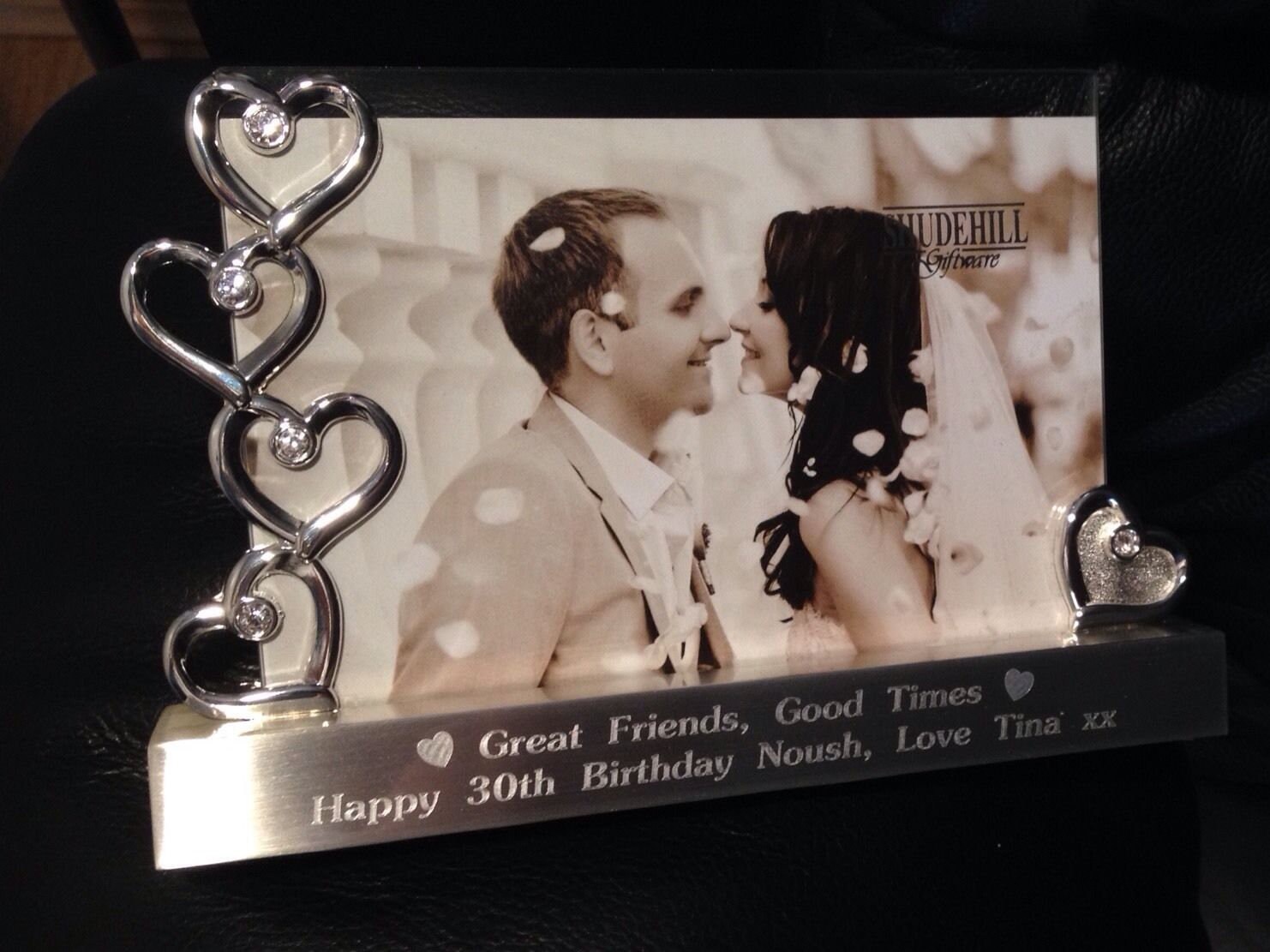 Personalised Engraved Silver Hearts Photo Frame 6 X 4 Etsy UK
