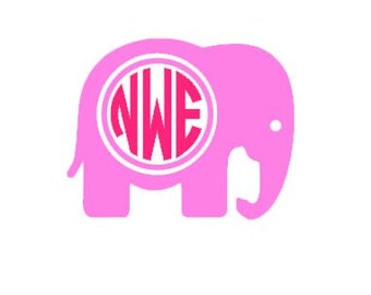 Download Elephant Monogram Svg Etsy