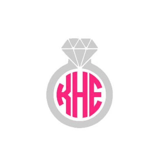 Download Diamond Ring Monogram Instant Download Cut File Svg Dxf Eps Etsy