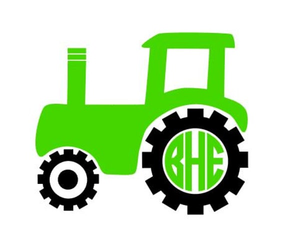 Download Tractor Monogram instant download cut file for cutting | Etsy