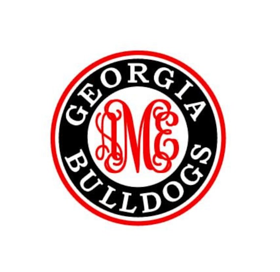 Download Georgia Bulldogs monogram instant download cut file SVG DXF