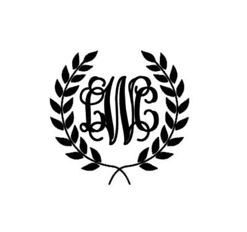 Download Laurel Wreath Monogram instant download cut file SVG DXF ...