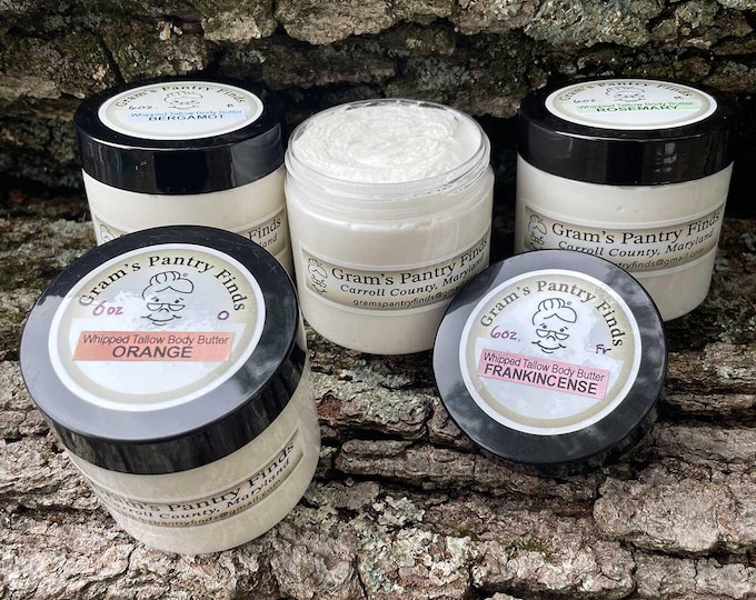 6 oz. of Homemade, Moisturizing Body Butter Tallow Cream