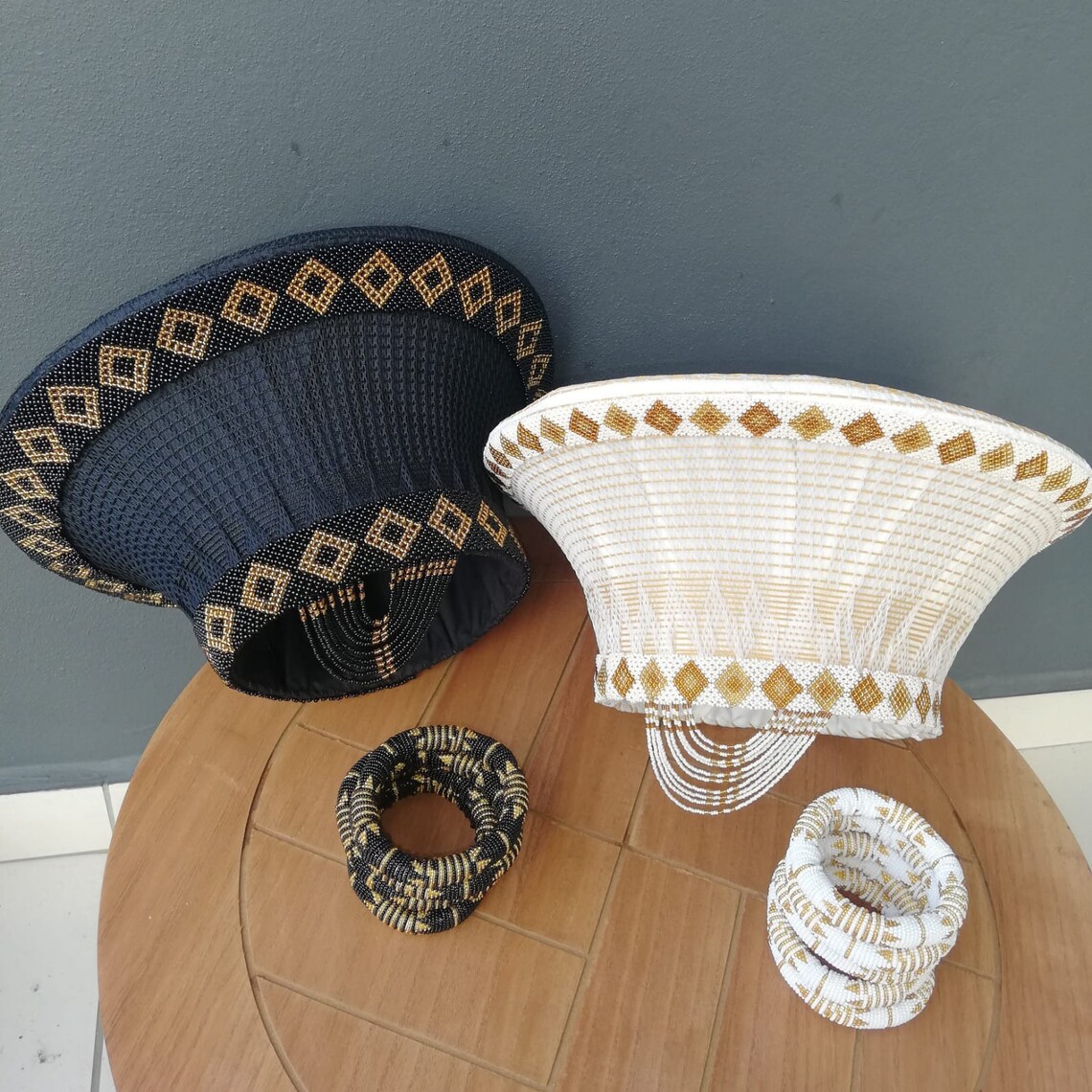 Traditional Zulu Beaded Hat Zulu Beaded Hat Isicholo Bucket Etsy