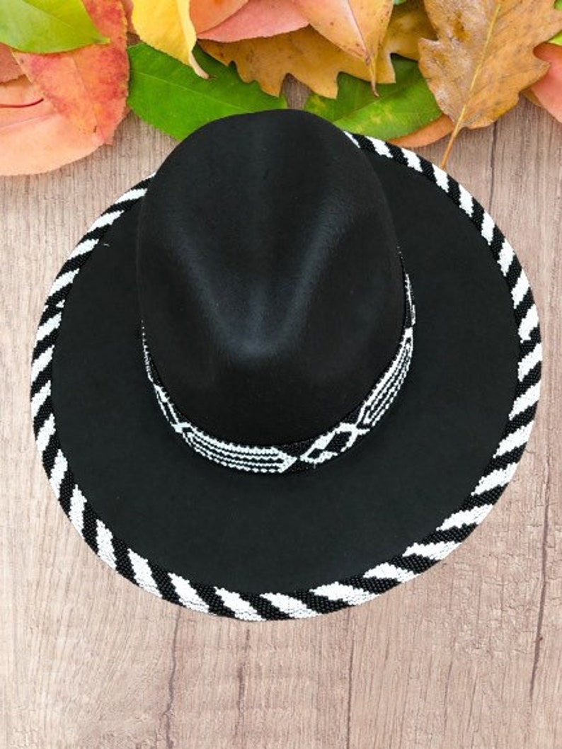 Zulu Beaded Fedora Hat Ladies Fedora Hat Beaded Hat Beaded Etsy