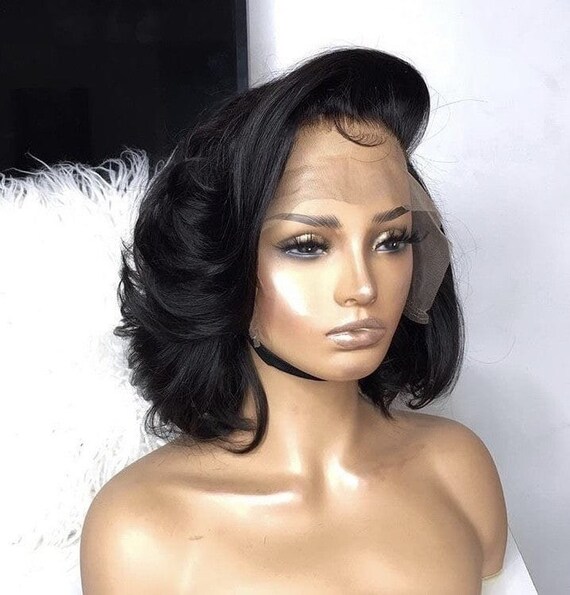 Human hair short bob cheap wigs