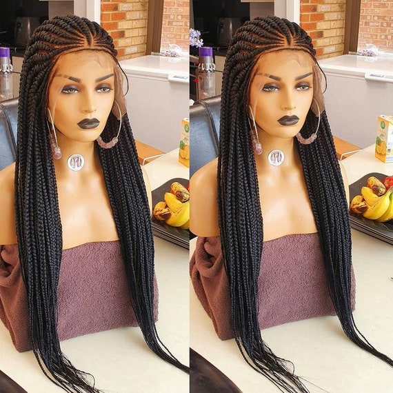 Braided Wig, Triangle Cornrow 26 Inches Inches. Braidwig, Braidswig Lace  Frontal -  Canada