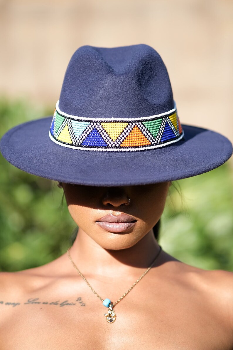 Zulu Beaded Fedora Hat Ladies Fedora Hat Beaded Hat Beaded - Etsy