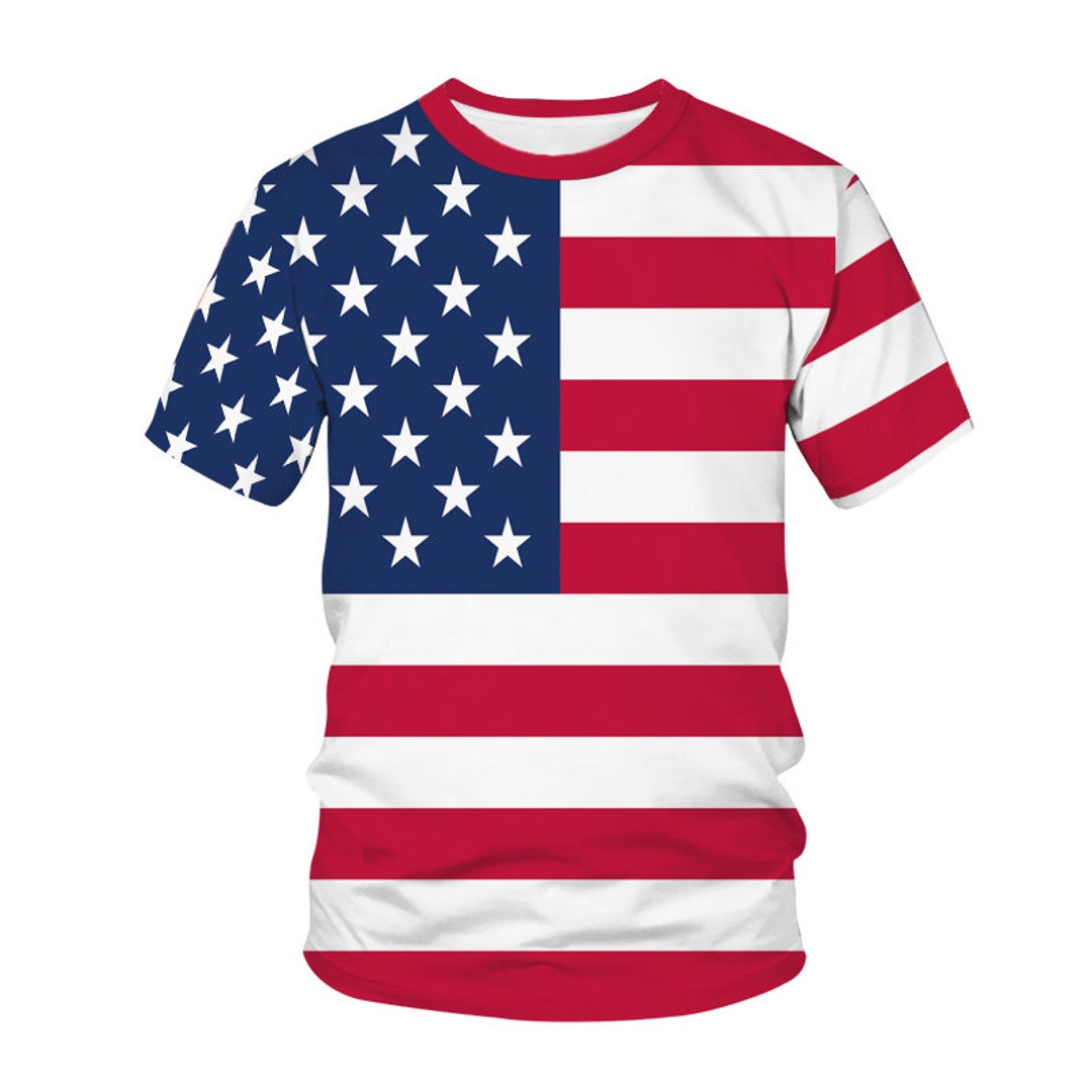 USA Flag Hip Hop T Shirt Men Women 3D Printed USA 2022 World - Etsy