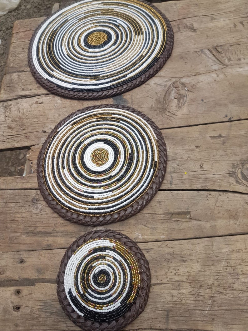 Handmade Beaded Plate Mats Kitchen and Dining Plate Mats Etsy