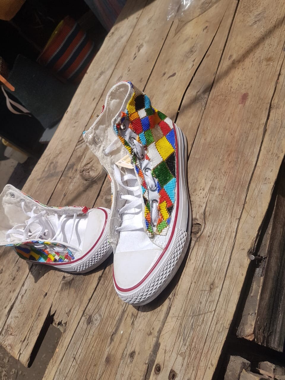 African Beaded Converse Trainers Beaded Converse Trainers Etsy UK