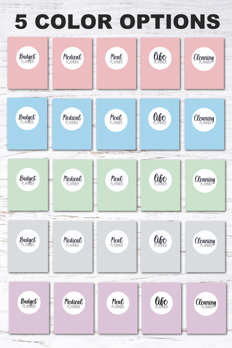 Home Management Binder - Editable Planner Bundle Starter Kit - Purple ...