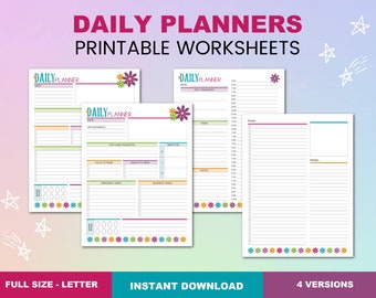 Daily Planner Inserts: Worksheets to Streamline Your Daily Schedule and Create a Routine