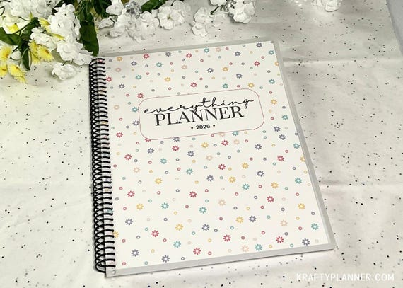 2026 Seasonal Everything Planner – Dated 8.5x11 Coil Bound Planner | Yearly, Monthly and Weekly Planning | Colorful graphics 2026 Organizer