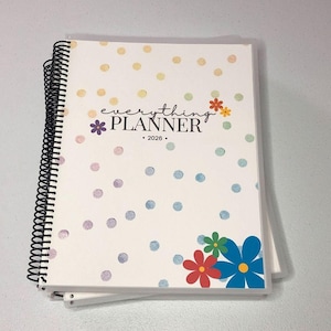 2026 Rainbow Everything Planner – Dated 8.5x11 Coil Bound Planner | Yearly, Monthly and Weekly Planning | Colorful 2026 Organizer