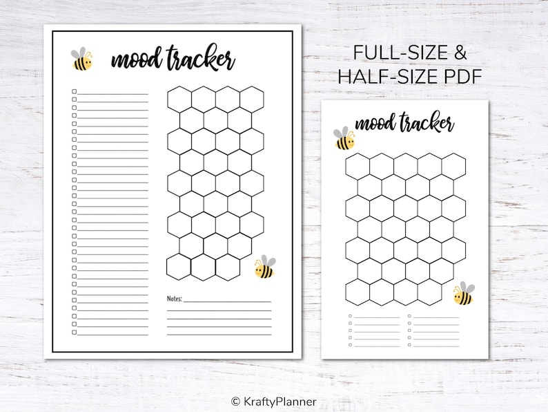 Spring Mood Tracker for your planner and bullet journal PDF image 2