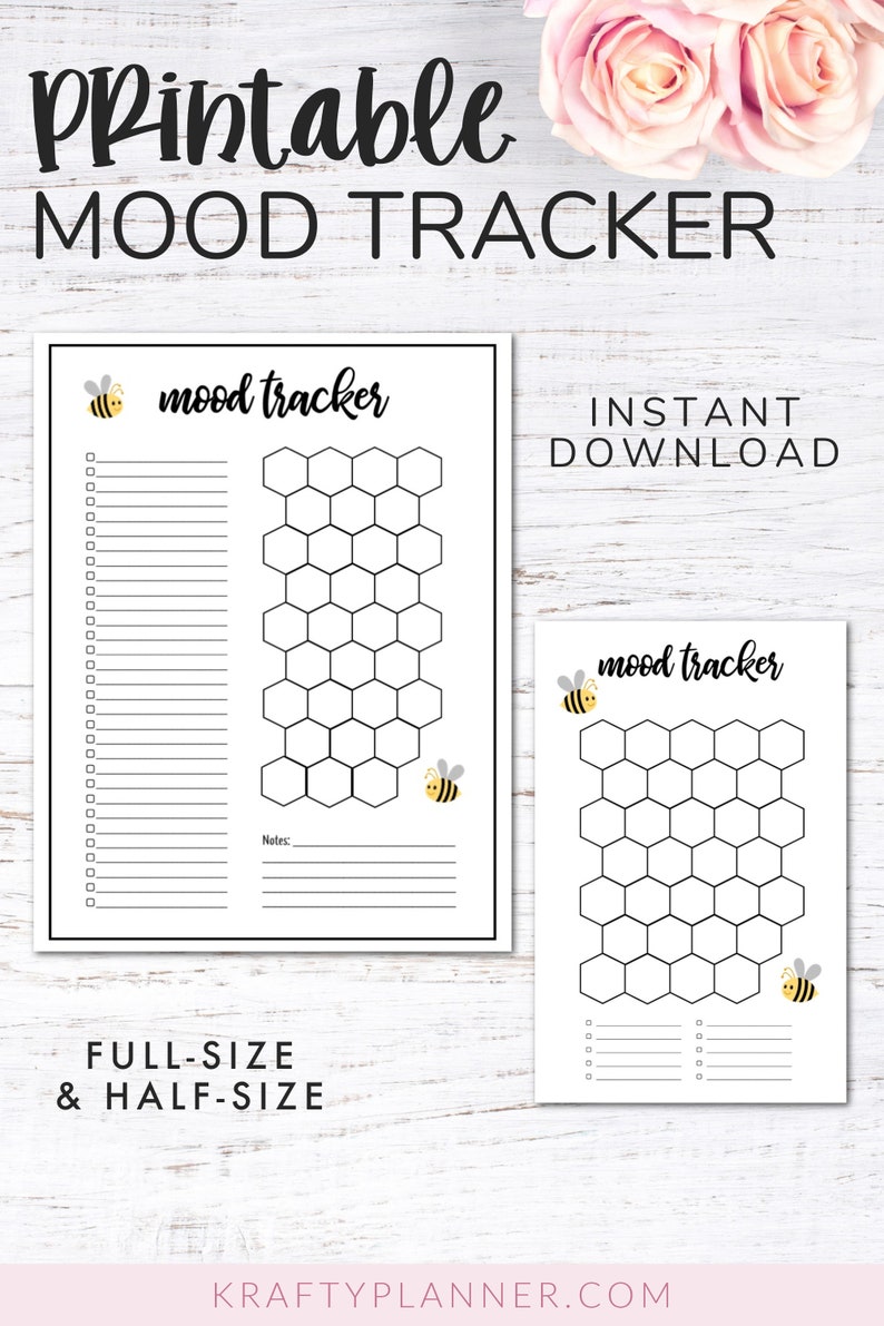 Spring Mood Tracker for your planner and bullet journal PDF image 3