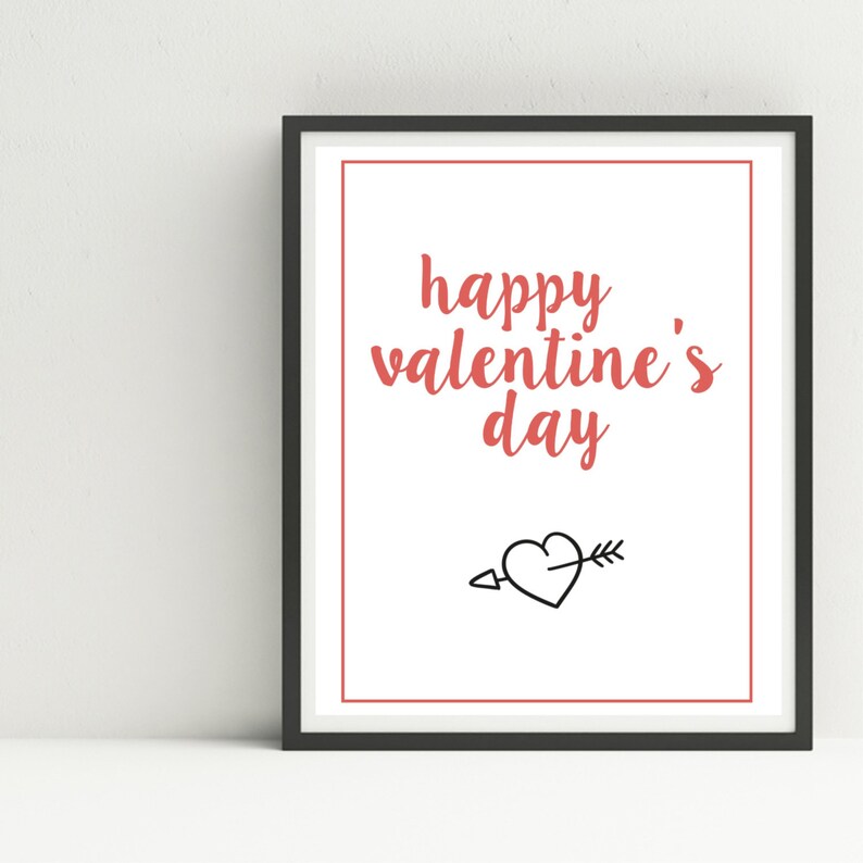 Valentines Day Wall Art Set of 3 Prints Etsy
