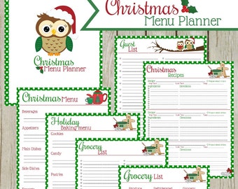 Christmas Menu Planner: Instant Download