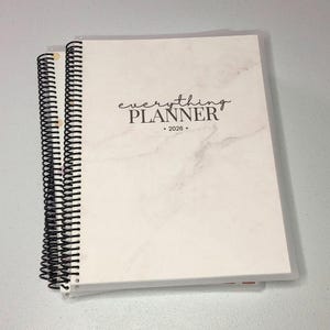 2026 Everything Planner | Black & White Physical Planner | 258 Pages | Yearly, Monthly and Weekly Planning | Coil Bound 8.5x11