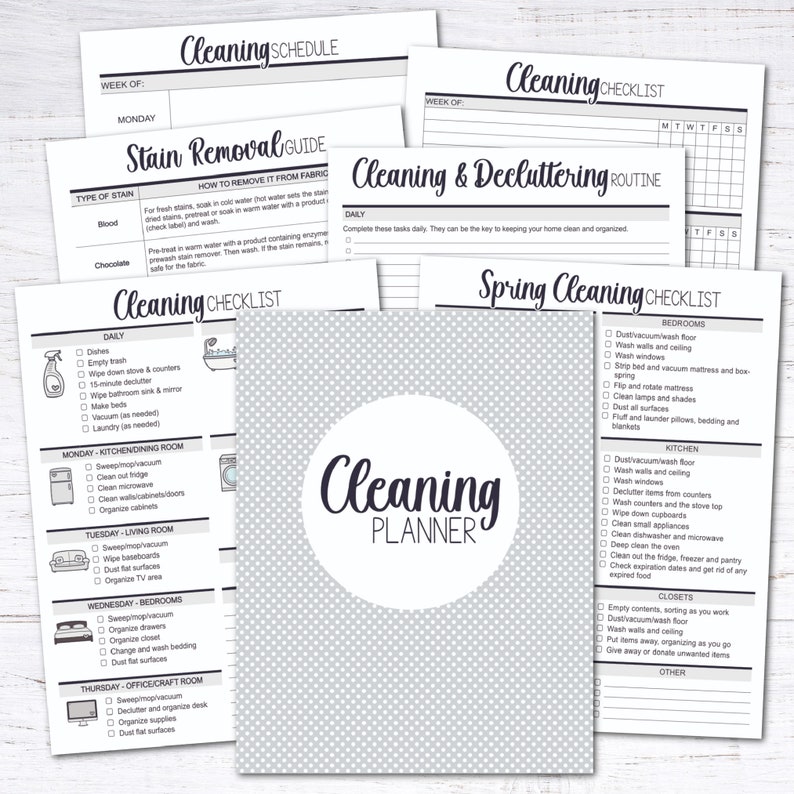 Home Management Binder - Editable Planner Bundle Starter Kit - Black ...