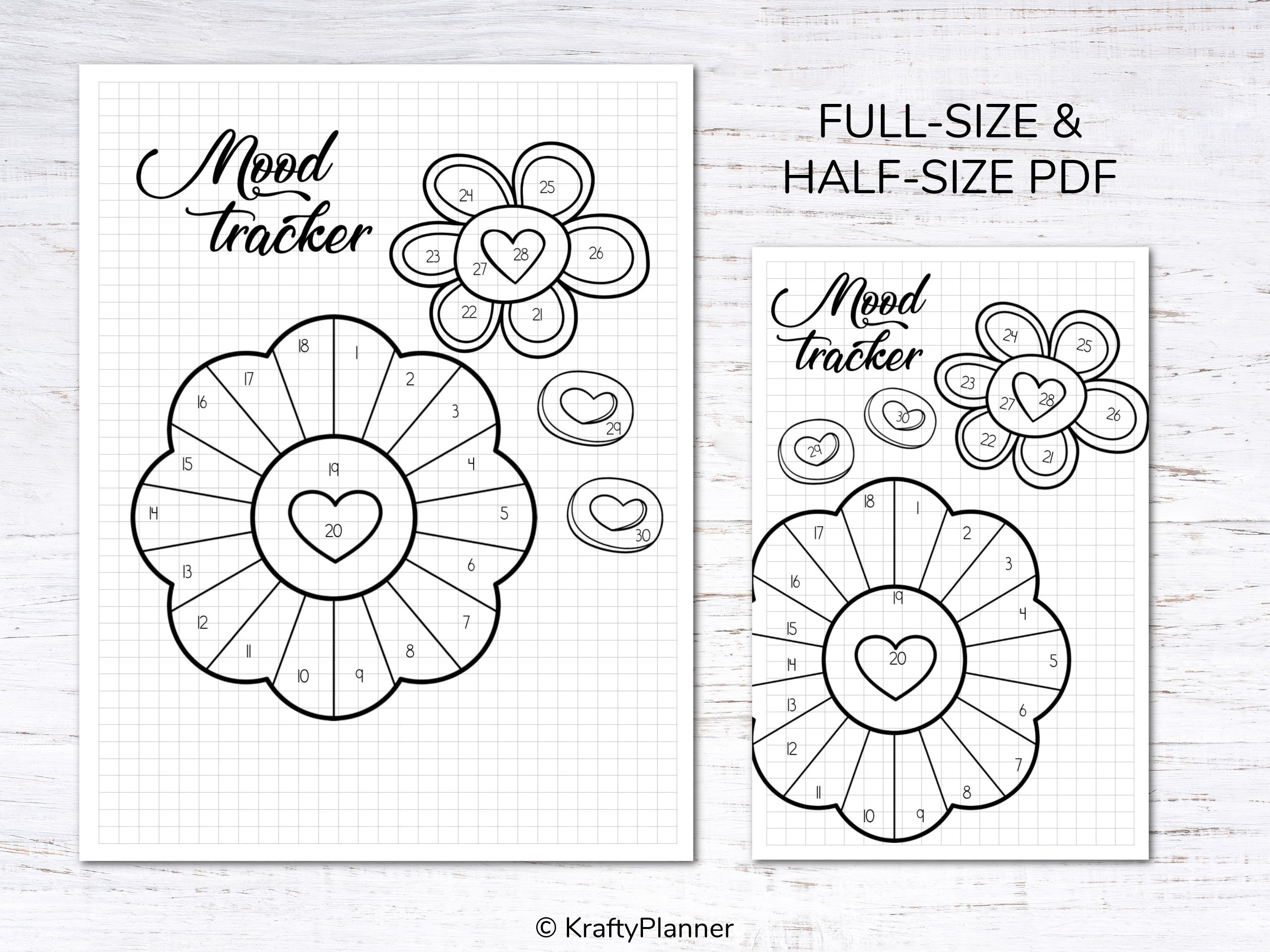 Mood Tracker Bullet Journal Collection PDF - Etsy