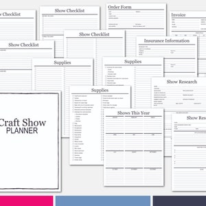 Maximize your productivity, streamline your operations, and ensure your craft business thrives in this competitive marketplace. Get your hands on this Editable Craft Show Planner today and embark on a journey toward prosperity and order.