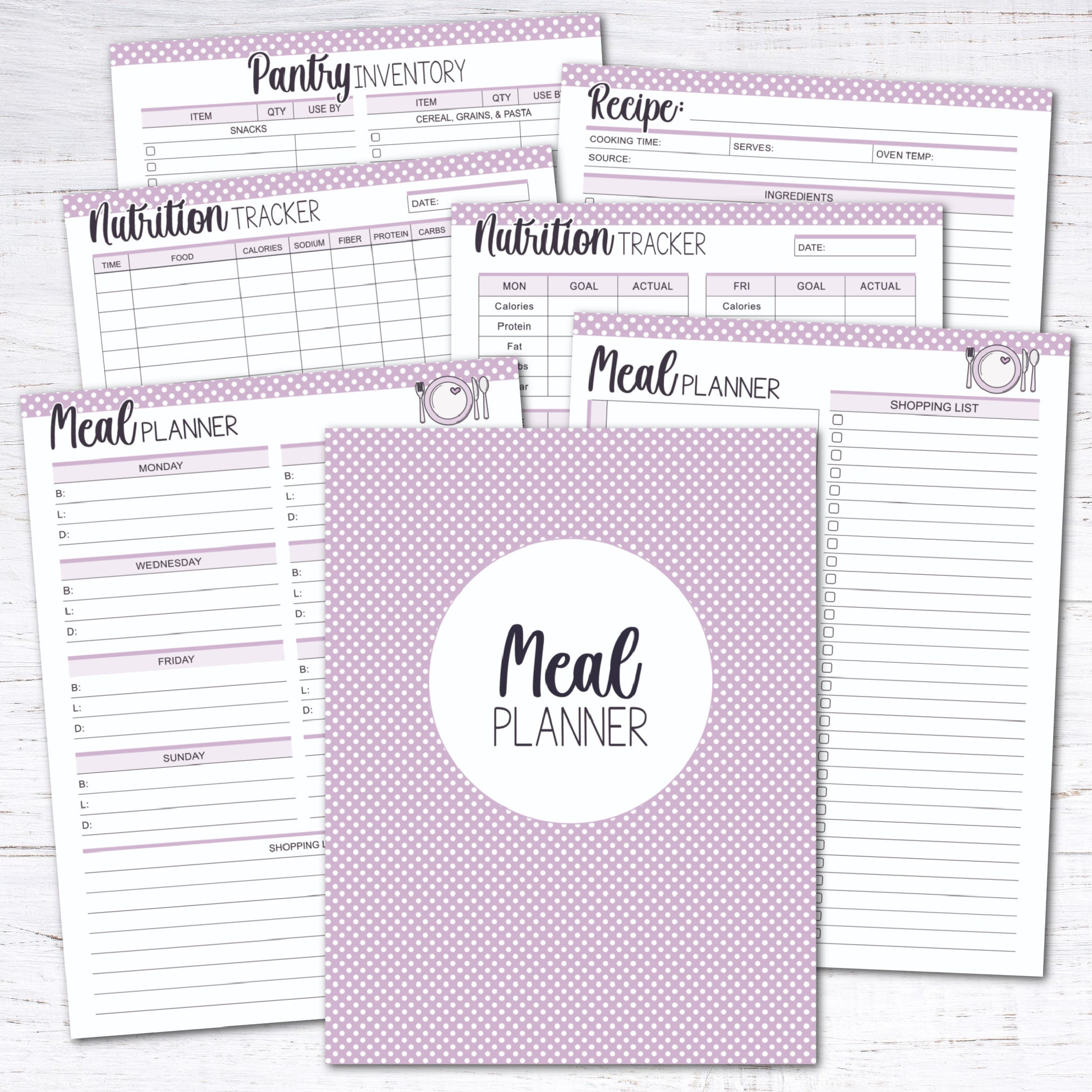 Home Management Binder Editable Planner Bundle Starter Kit Purple - Etsy