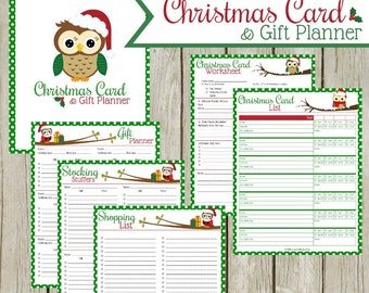 Christmas Card & Gift Planner: Instant Download