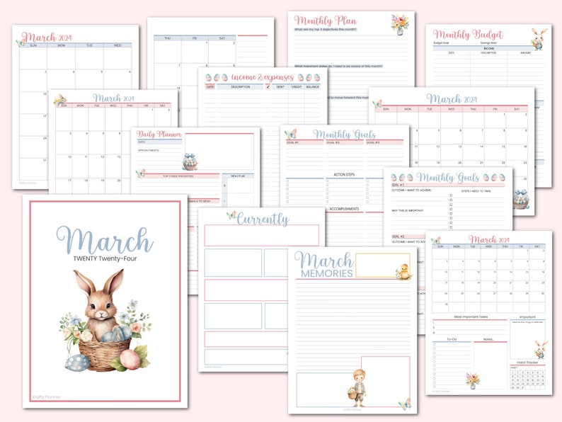 March 2024 Planner Printable PDF Instant Download image 2