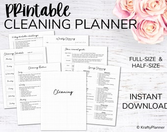 Cleaning Routine Printable Planner - 13 sheets