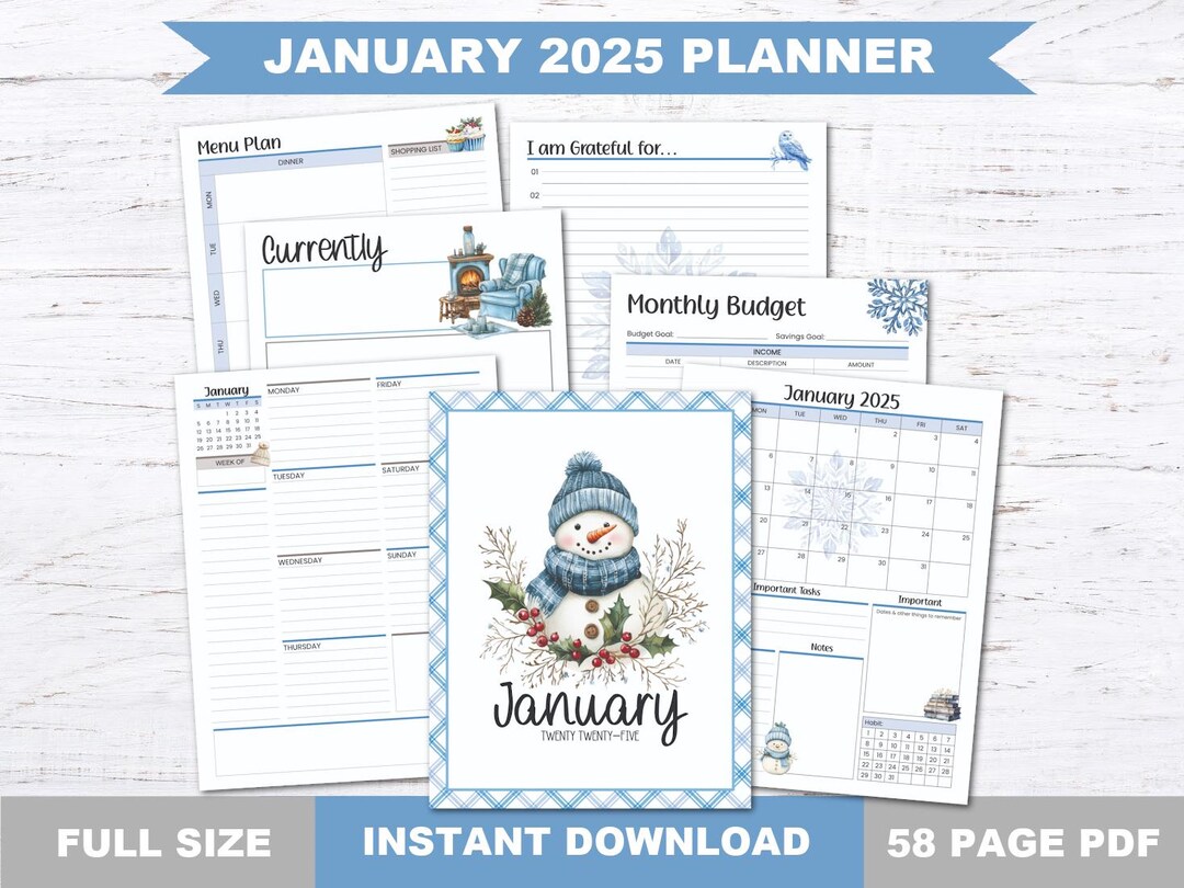 JANUARY 2025 PLANNER PRINTABLE PDF FREE DOWNLOAD intelligence overview
