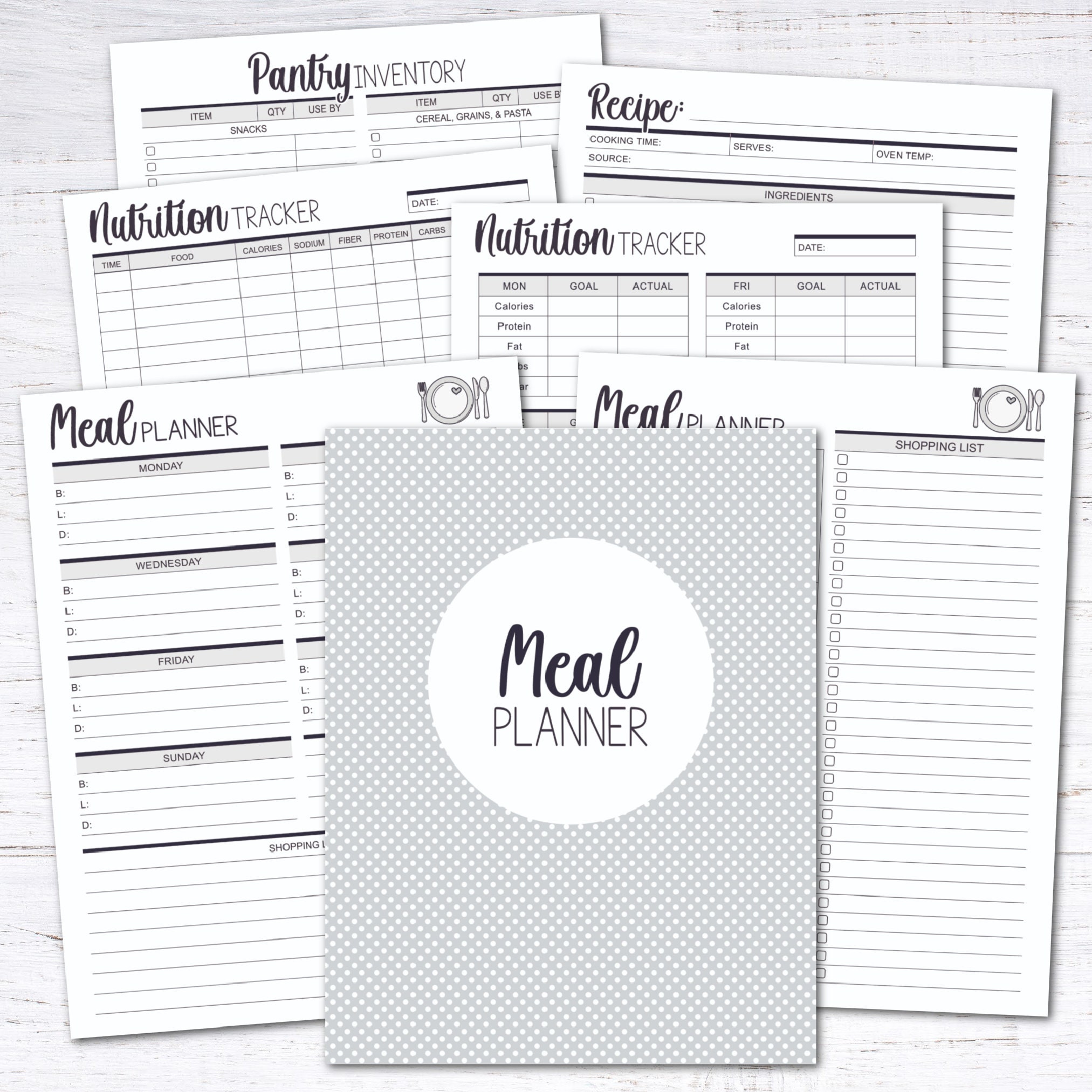 Home Management Binder Editable Planner Bundle Starter Kit Black/grey ...