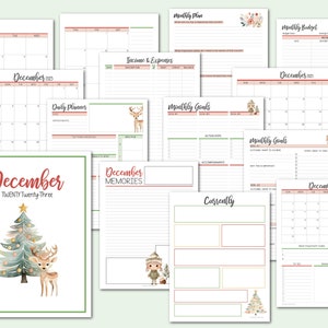 December 2023 Planner Printable PDF Instant Download December 2023 Calendar December 2023 Weekly Planner Printable Monthly Planner image 2