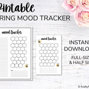 Spring Mood Tracker for your planner and bullet journal PDF image 1