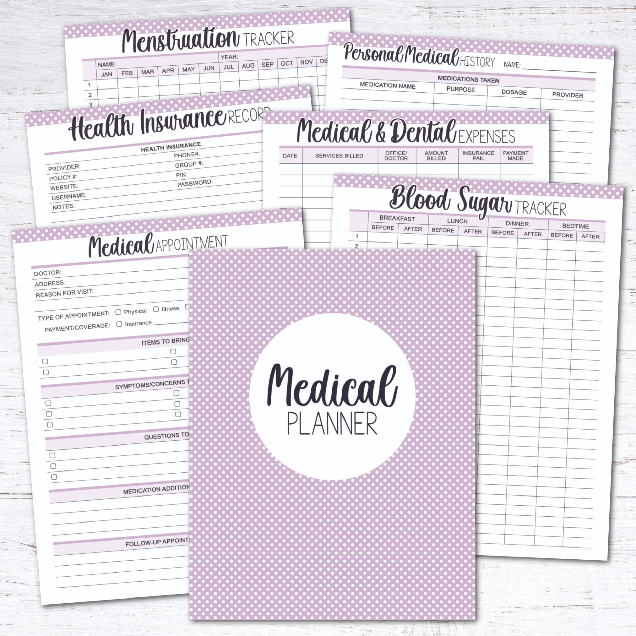 Home Management Binder Editable Planner Bundle Starter Kit Purple - Etsy
