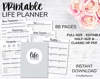 Household Binder and Life Planner | A collection of editable printables to help you cultivate an organized home and life